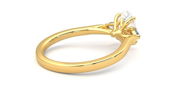 Taylor & Hart Faith Oval Engagement Ring 360 degree image 12