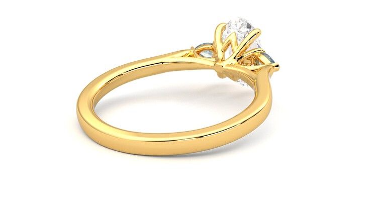 Taylor & Hart Faith Oval Engagement Ring 360 degree image 13