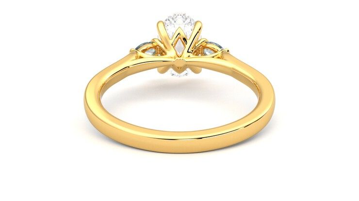 Taylor & Hart Faith Oval Engagement Ring 360 degree image 15