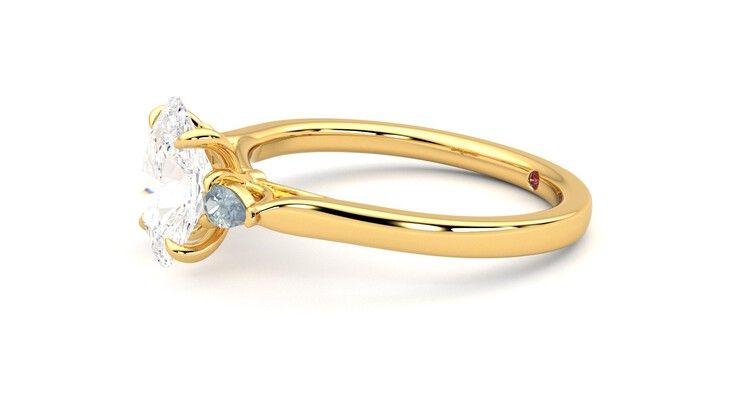 Taylor & Hart Faith Oval Engagement Ring 360 degree image 22