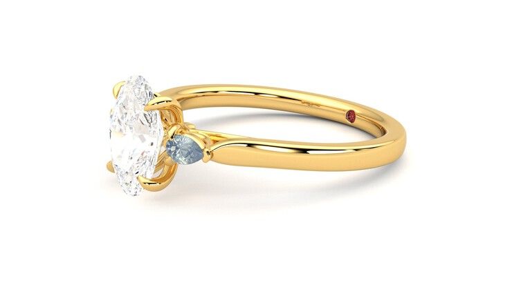 Taylor & Hart Faith Oval Engagement Ring 360 degree image 23