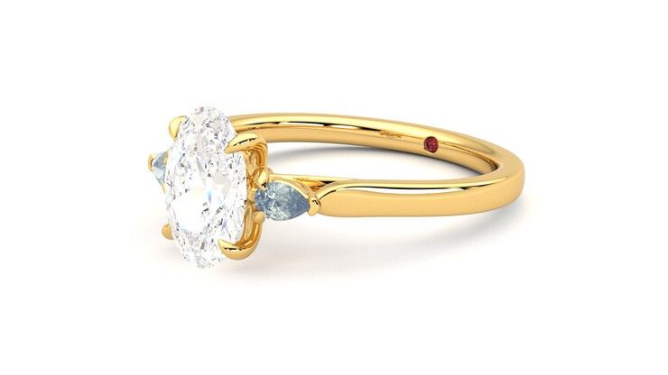 Taylor & Hart Faith Oval Engagement Ring 360 degree image 24