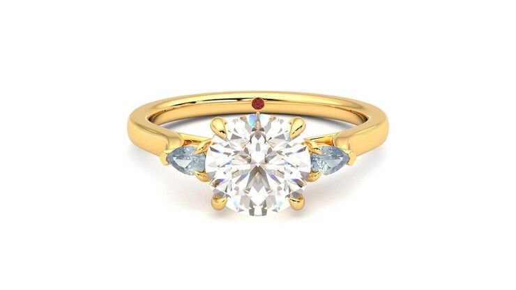 Taylor & Hart Faith Round Engagement Ring 360 degree image 0