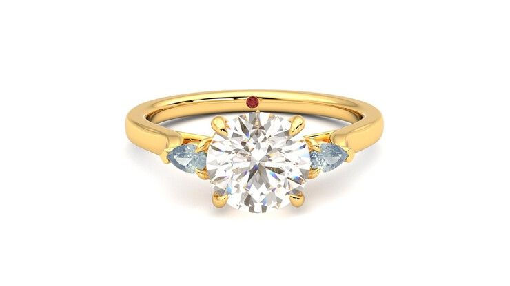 Taylor & Hart Faith Round Engagement Ring 360 degree image 1
