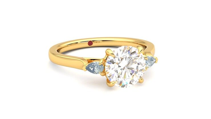 Taylor & Hart Faith Round Engagement Ring 360 degree image 4