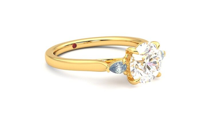 Taylor & Hart Faith Round Engagement Ring 360 degree image 6