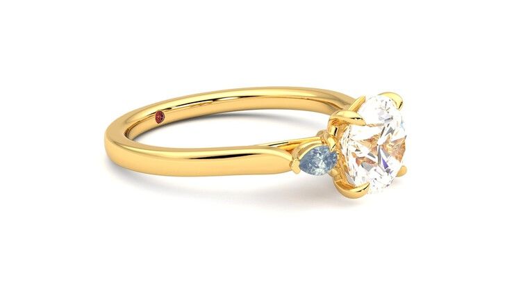 Taylor & Hart Faith Round Engagement Ring 360 degree image 7
