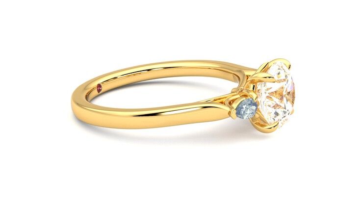 Taylor & Hart Faith Round Engagement Ring 360 degree image 8