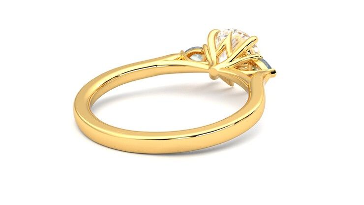 Taylor & Hart Faith Round Engagement Ring 360 degree image 13