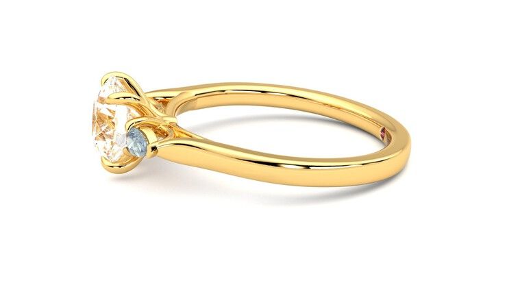 Taylor & Hart Faith Round Engagement Ring 360 degree image 21