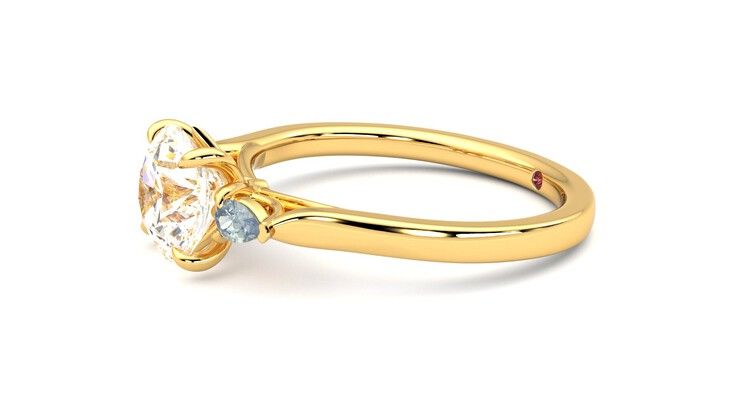 Taylor & Hart Faith Round Engagement Ring 360 degree image 22