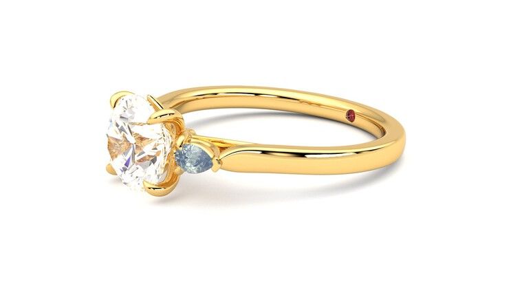 Taylor & Hart Faith Round Engagement Ring 360 degree image 23
