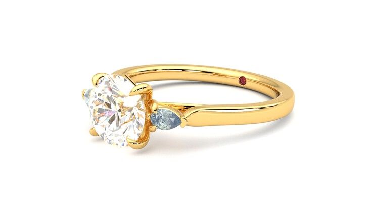 Taylor & Hart Faith Round Engagement Ring 360 degree image 24