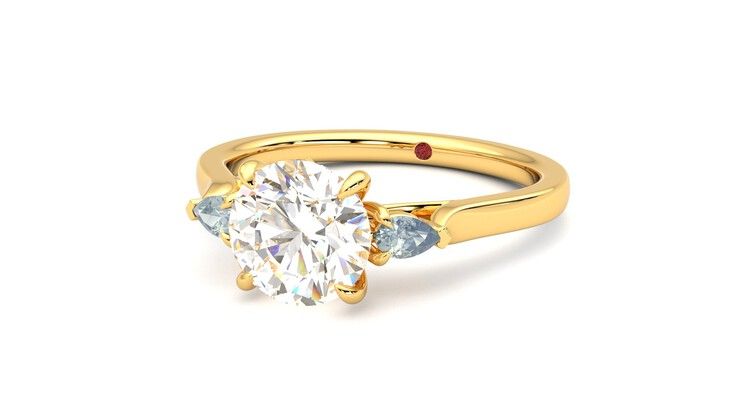 Taylor & Hart Faith Round Engagement Ring 360 degree image 26