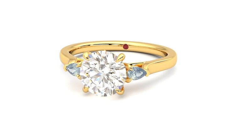 Taylor & Hart Faith Round Engagement Ring 360 degree image 27