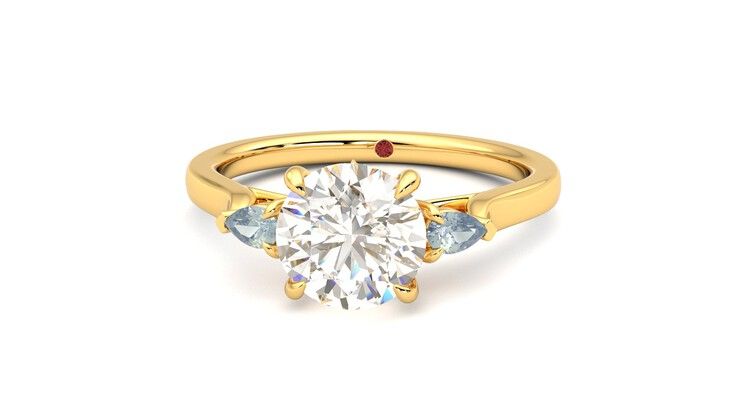 Taylor & Hart Faith Round Engagement Ring 360 degree image 28