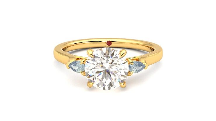 Taylor & Hart Faith Round Engagement Ring 360 degree image 29