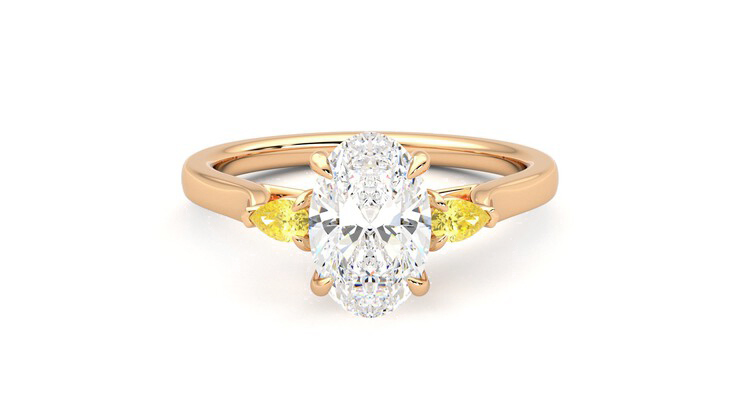 Taylor & Hart Faith Oval Engagement Ring 360 degree image 0