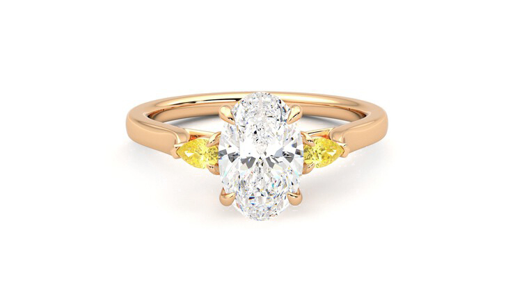 Taylor & Hart Faith Oval Engagement Ring 360 degree image 1