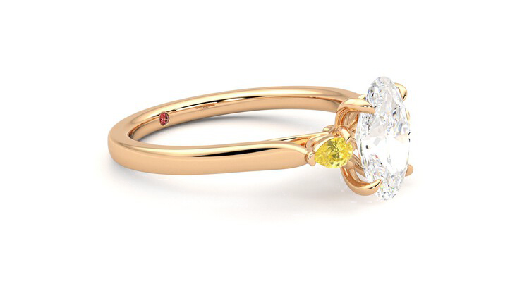 Taylor & Hart Faith Oval Engagement Ring 360 degree image 7