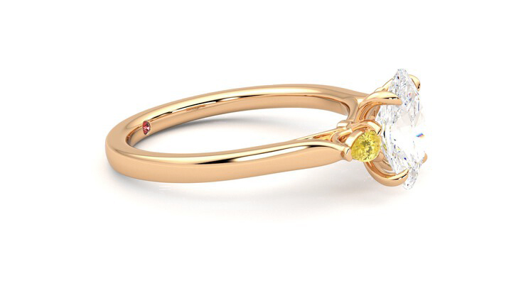 Taylor & Hart Faith Oval Engagement Ring 360 degree image 8