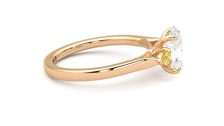 Taylor & Hart Faith Oval Engagement Ring 360 degree image 9