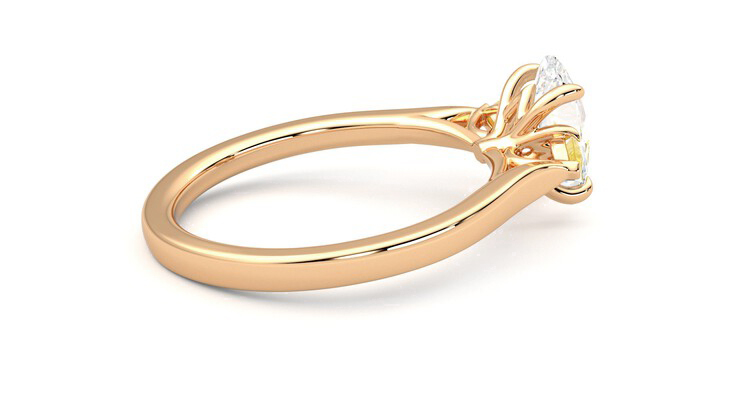 Taylor & Hart Faith Oval Engagement Ring 360 degree image 11