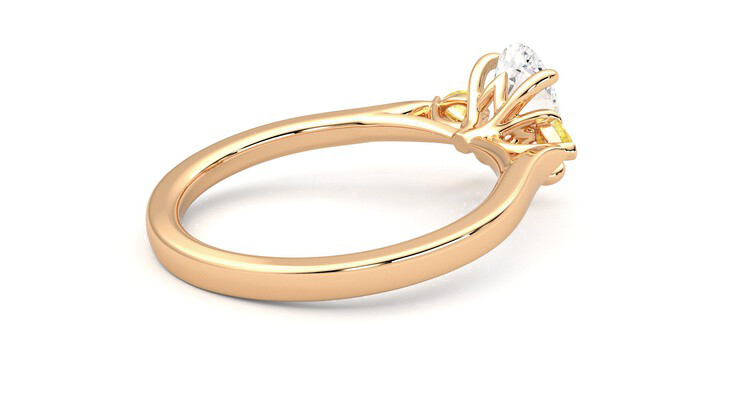 Taylor & Hart Faith Oval Engagement Ring 360 degree image 12