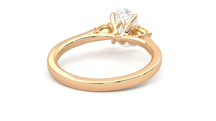 Taylor & Hart Faith Oval Engagement Ring 360 degree image 14
