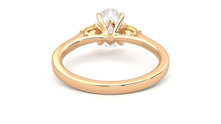 Taylor & Hart Faith Oval Engagement Ring 360 degree image 15