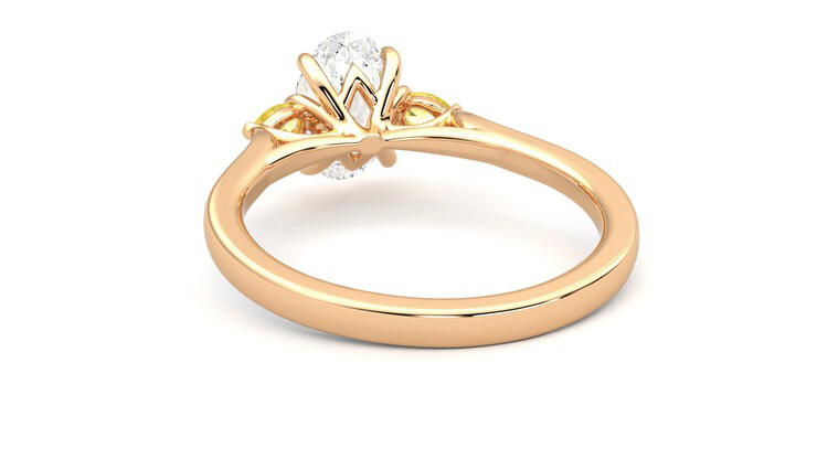 Taylor & Hart Faith Oval Engagement Ring 360 degree image 16