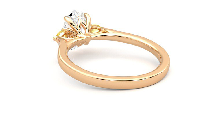 Taylor & Hart Faith Oval Engagement Ring 360 degree image 17