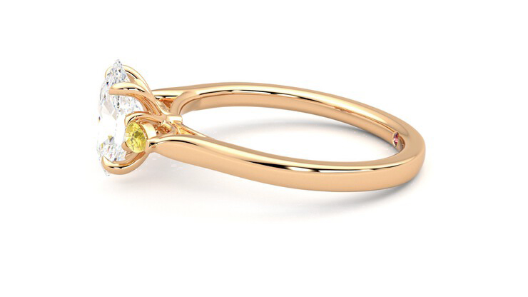 Taylor & Hart Faith Oval Engagement Ring 360 degree image 21