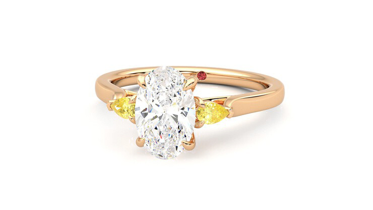 Taylor & Hart Faith Oval Engagement Ring 360 degree image 27