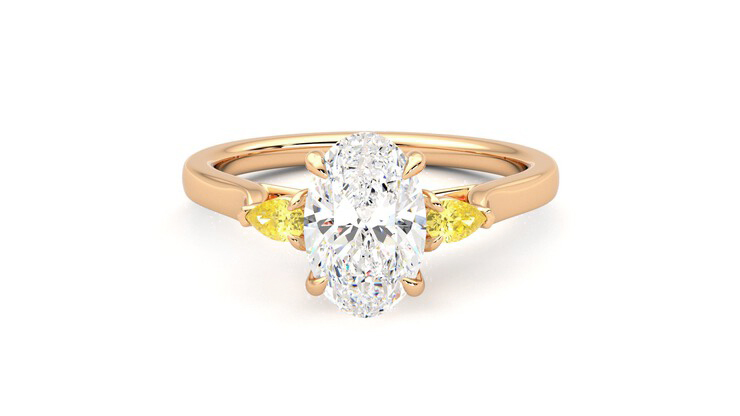 Taylor & Hart Faith Oval Engagement Ring 360 degree image 29