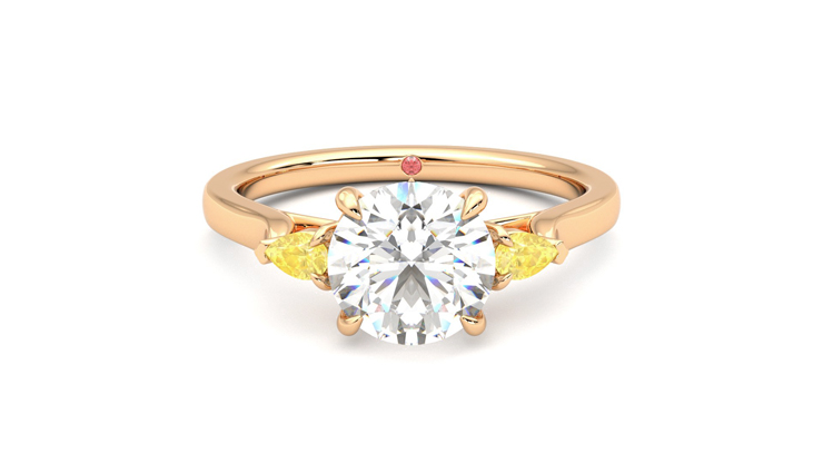 Taylor & Hart Faith Round Engagement Ring 360 degree image 0