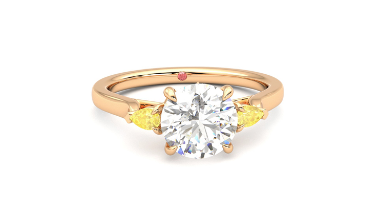 Taylor & Hart Faith Round Engagement Ring 360 degree image 2