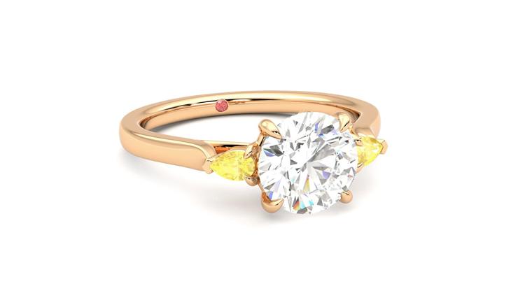 Taylor & Hart Faith Round Engagement Ring 360 degree image 4