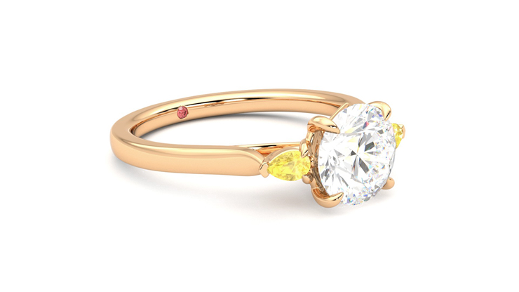 Taylor & Hart Faith Round Engagement Ring 360 degree image 6