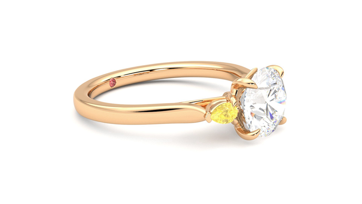 Taylor & Hart Faith Round Engagement Ring 360 degree image 7