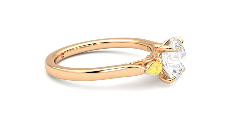 Taylor & Hart Faith Round Engagement Ring 360 degree image 8