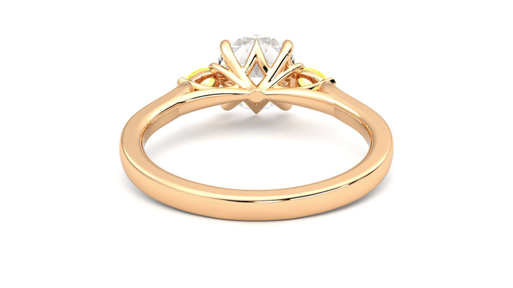 Taylor & Hart Faith Round Engagement Ring 360 degree image 15