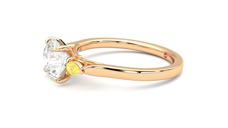 Taylor & Hart Faith Round Engagement Ring 360 degree image 22