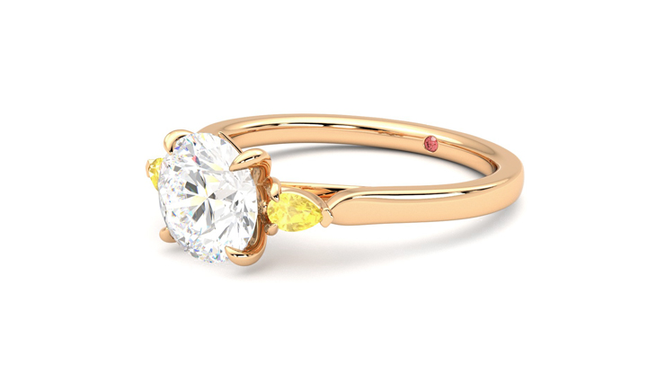 Taylor & Hart Faith Round Engagement Ring 360 degree image 24