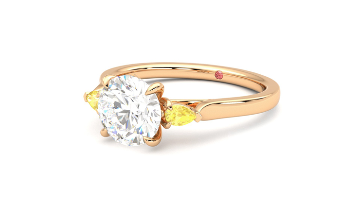 Taylor & Hart Faith Round Engagement Ring 360 degree image 25