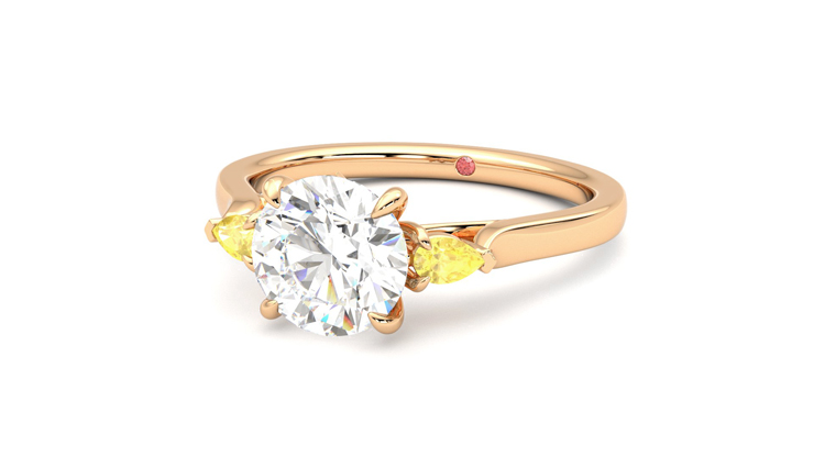 Taylor & Hart Faith Round Engagement Ring 360 degree image 26