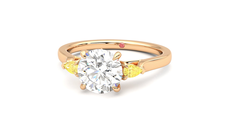 Taylor & Hart Faith Round Engagement Ring 360 degree image 27