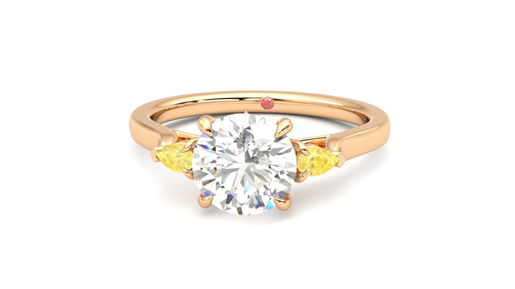 Taylor & Hart Faith Round Engagement Ring 360 degree image 28