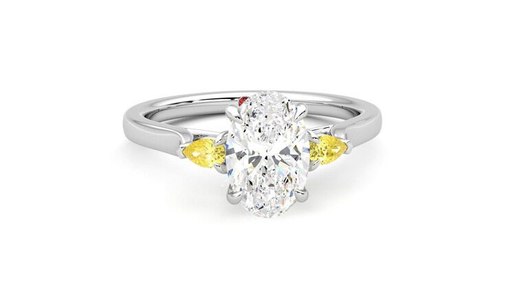 Taylor & Hart Faith Oval Engagement Ring 360 degree image 2