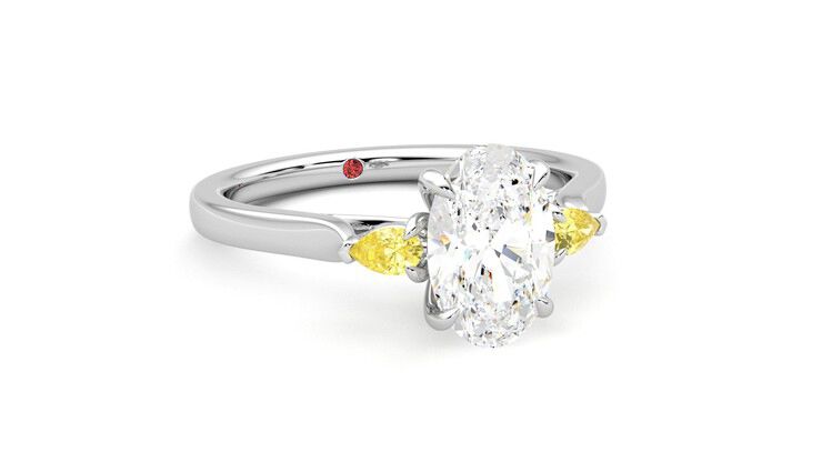 Taylor & Hart Faith Oval Engagement Ring 360 degree image 4